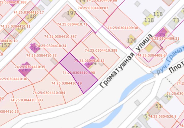 Земельный участок · 9,79 сот. · Российская Федерация, Челябинская область, г Златоуст, ул Громатушная, земельный участок № 126. Разрешенный вид использования – для индивидуального жилищного строительства.