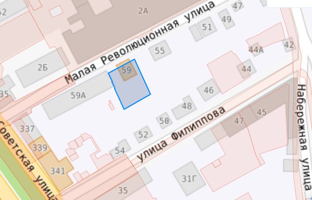 Земельный участок · 8,33 сот. · Тамбовская область, г.Мичуринск, ул.Революционная, д.59, вид разрешенного использования - под многоэтажную застройку.