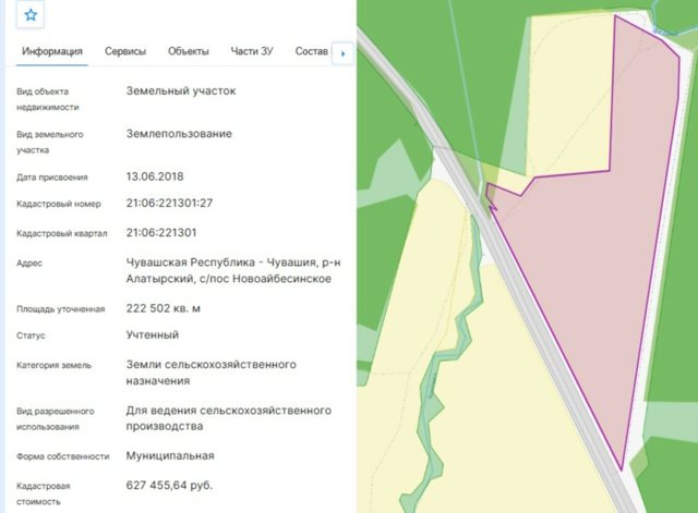 Земельный участок · Площадь не указана · Чувашия Чувашская Республика -, м.о. Алатырский, с. Новые Айбеси